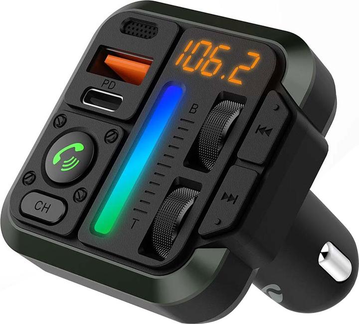 Immagine prodotto Nedis Trasmettitore FM per auto - Fisso - Vivavoce - 1" - Schermo ambrato - Bluetooth - PD 18 W/PD 2