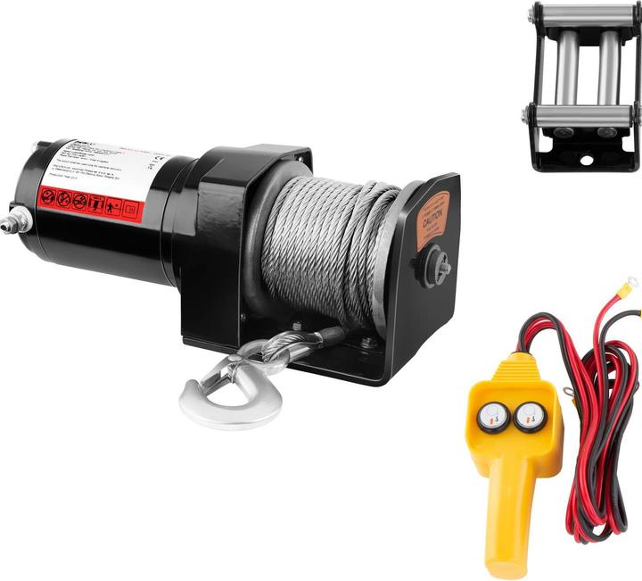 Produktbild MSW Seilwinde Elektrische 12 V Motorwinde Seilhebezug Seilzug 907 Kg