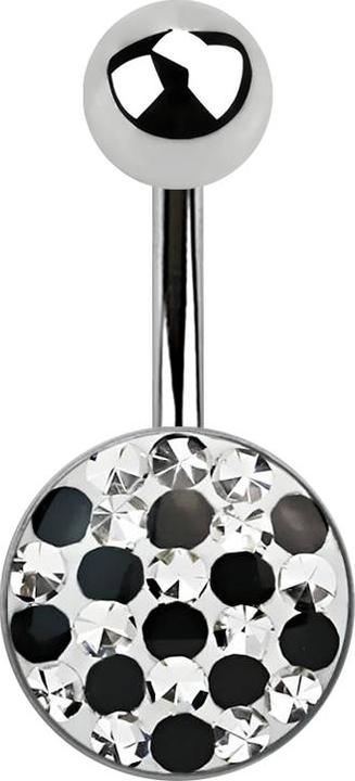 Produktbild Star Piercing Banane silber gepunktet schwarz (ohne Messing, Chirurgenstahl 316L)