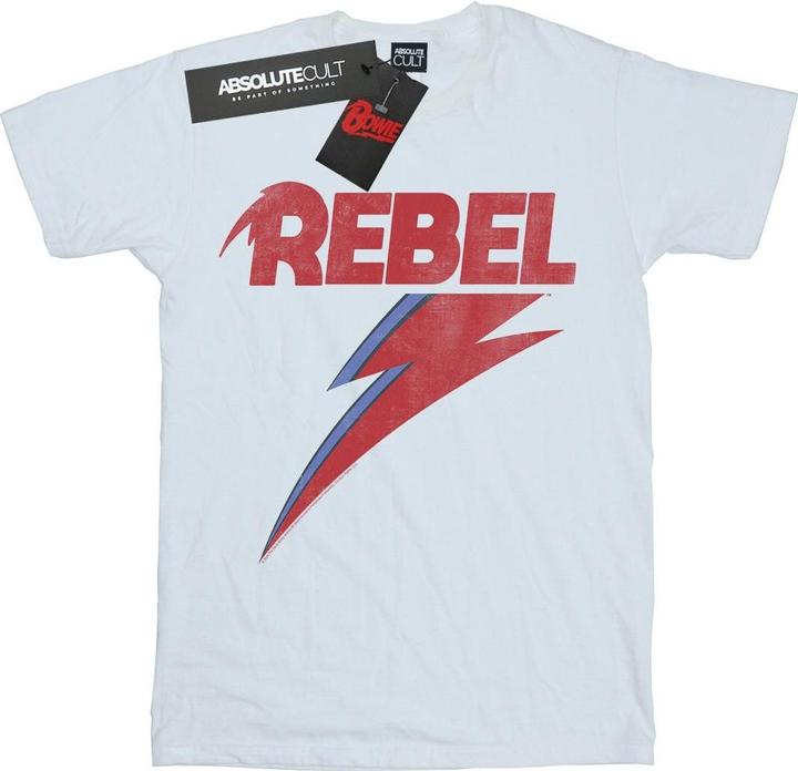 Actual product image David Bowie Mens Distressed Rebel T-Shirt (XXL)