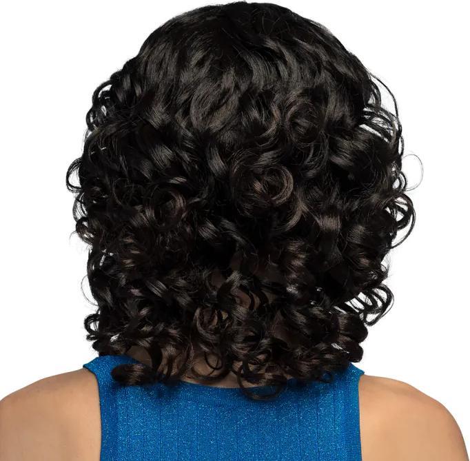 Actual product image Boland Wig Cocktail black shoulder length curly hair, in box