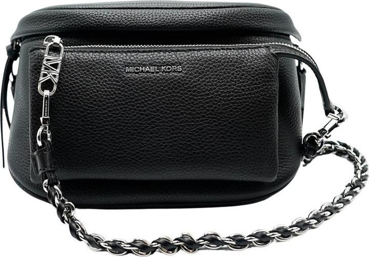 Immagine prodotto Michael Kors Slater Medium Kiesel Leder Schlinge Pack Damen - Schwarz/Silber