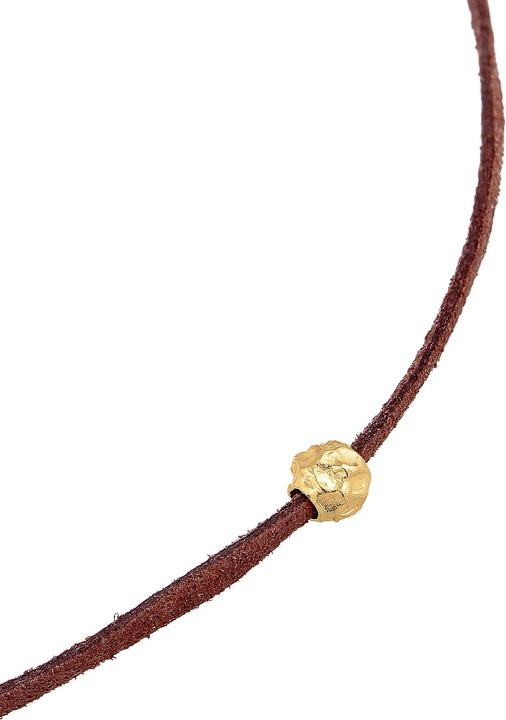 Actual product image Elli Bead, Choker, Ball, Organic (925 sterling silver, Faux leather, No stone, 36 cm)
