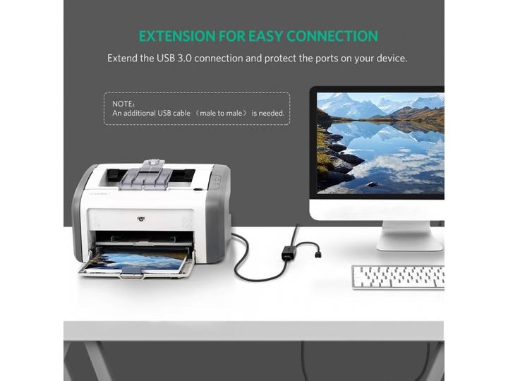 Produktbild Ugreen USB 3.0 Verlängerungskabel mit Repeater Signal Booster (10 m, USB 3.2 Gen 1)