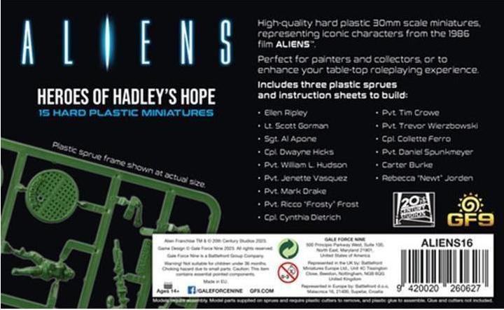 Actual product image Gale Force Nine Aliens: Heroes of Hadley's Hope (2023) (German)