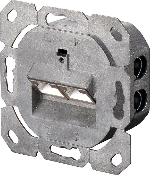Produktbild Digitus CAT 5e Modulare Anschlussdose geschirmt 2x RJ45 8P8C LSA Farbe Reinweiss Aufputz