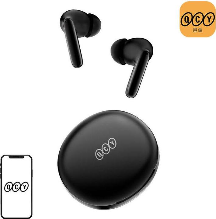 Produktbild QCY T13 ANC 2 TWS In-Ear-Funkkopfhörer – Schwarz (ANC, 7 h, Kabellos)