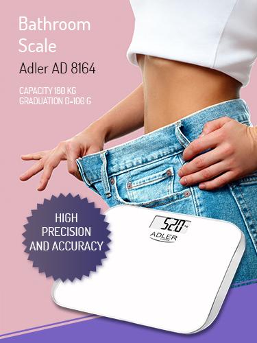 Actual product image Adler AD 8164 Personal Scale Square, Electronic Postal Scale (180 kg)
