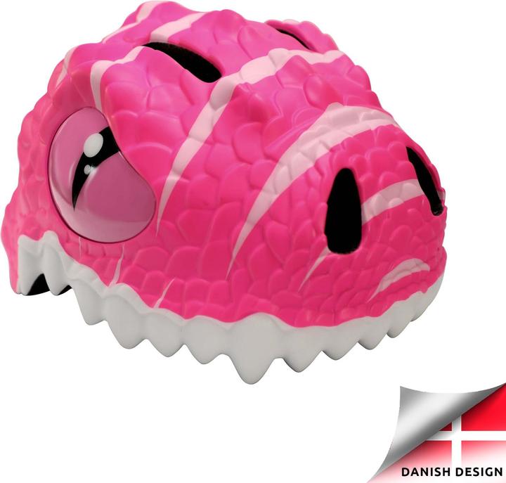 Actual product image Crazy Safety Dino Bicycle Helmet - Pink (100201-05-01) (49 - 55 cm)