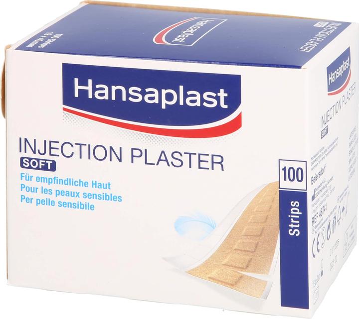 Produktbild Hansaplast Soft Injektionspflaster 1,9 cm x 4 cm für empfindliche Haut, 100 St. Pflaster (100 x)
