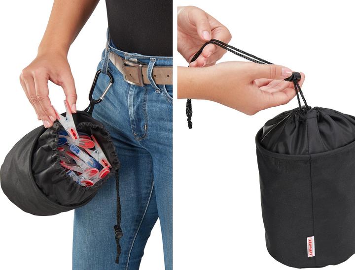 Image du produit Leifheit Sac à pinces à linge avec mousqueton et cordon de serrage
