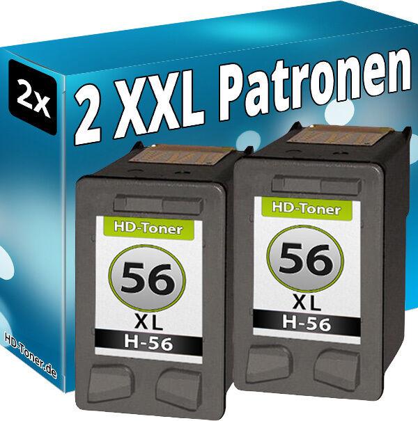 Image du produit Druckfuxx 2x Patronen für HP 56 XL PSC 1110 1200 1210 1210V 1215 1219 1310 1312