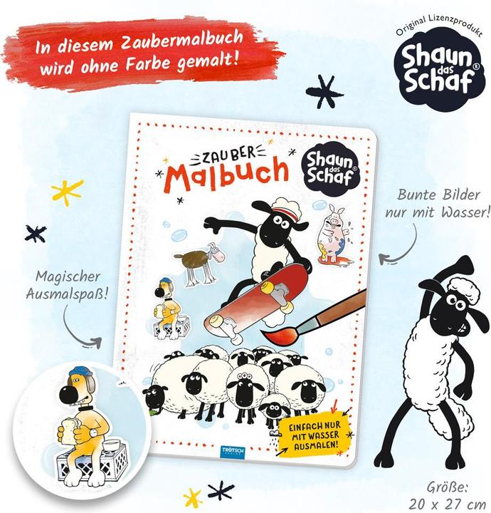 Actual product image Shaun the sheep magic colouring book