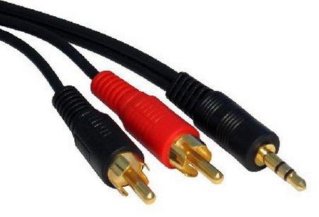 Produktbild Rs Pro 3.5mm Stereo to Twin RCA Cable - 1 Metre (1 m, Cinch, 3.5mm Klinke (AUX))