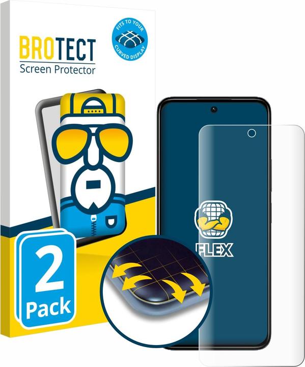 Produktbild BROTECT Fullscreen Schutzfolie Displayschutz Folie Klar Transparent (2 Stück, Xiaomi Redmi 13)