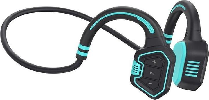 A4Tech EVOLVEO BoneSwim MP3 16GB, bluetooth bezdrátová sluchátka s mikrofonem na lícní kosti, modré (Kabellos)