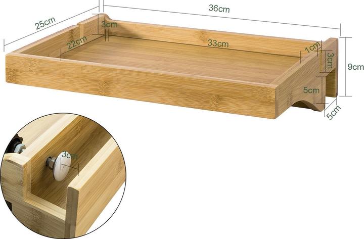 Actual product image SoBuy Bed tray (36 x 25 x 9 cm)