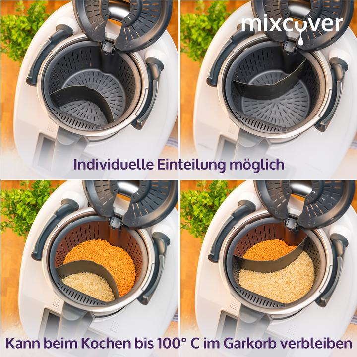 Produktbild Mixcover Garkorbteiler für Thermomix TM6 TM5 TM31, Mixtopf-Schaber