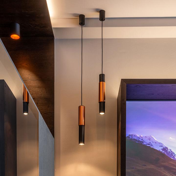 Actual product image s.luce Hanging lamp Crutch with decorative cylinder (GU10)