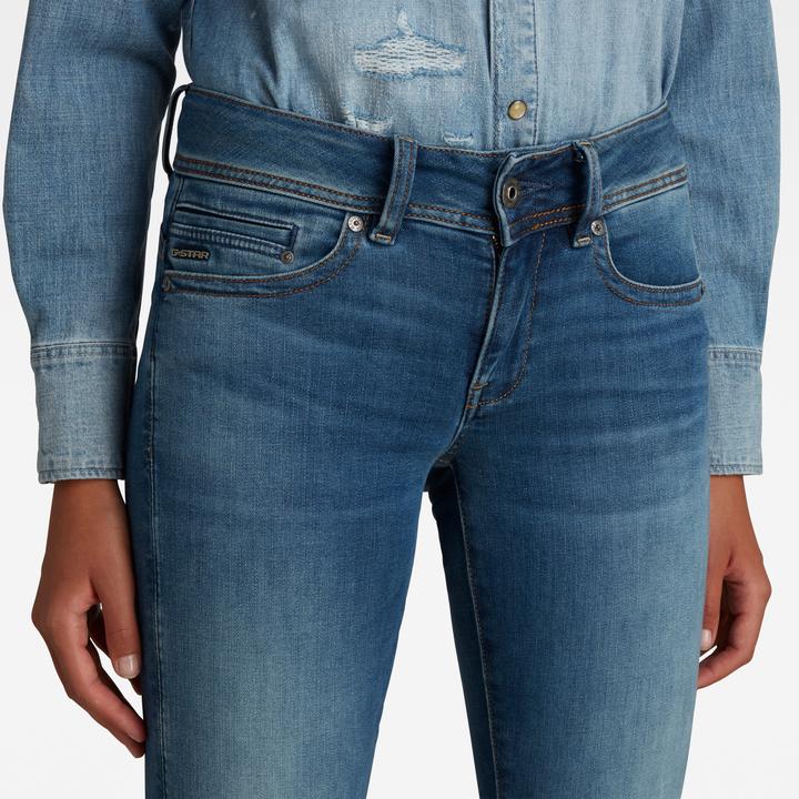 Image du produit G-Star Midge Zip Mid Straight Jeans medium indigo aged (W28/L34)