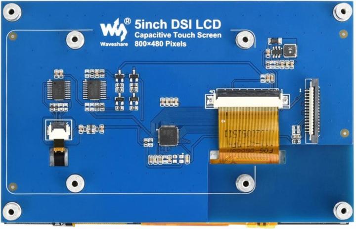 Actual product image WaveShare 5inch Capacitive Touch Display for Raspberry Pi, DSI Interface, 800×480
