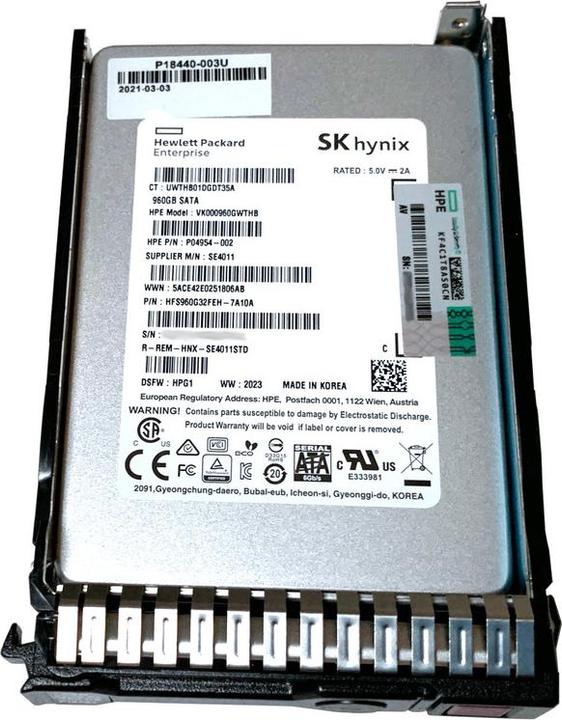 Produktbild HPE SSD 480GB Sata 2,5Inch SFF (480 GB, 2.5")