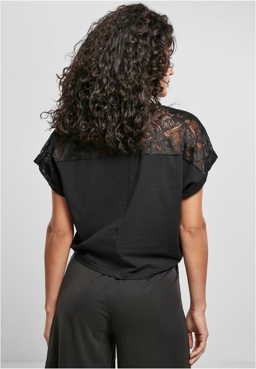 Actual product image Urban Classics Ladies Short Oversized Lace Tee (XL)