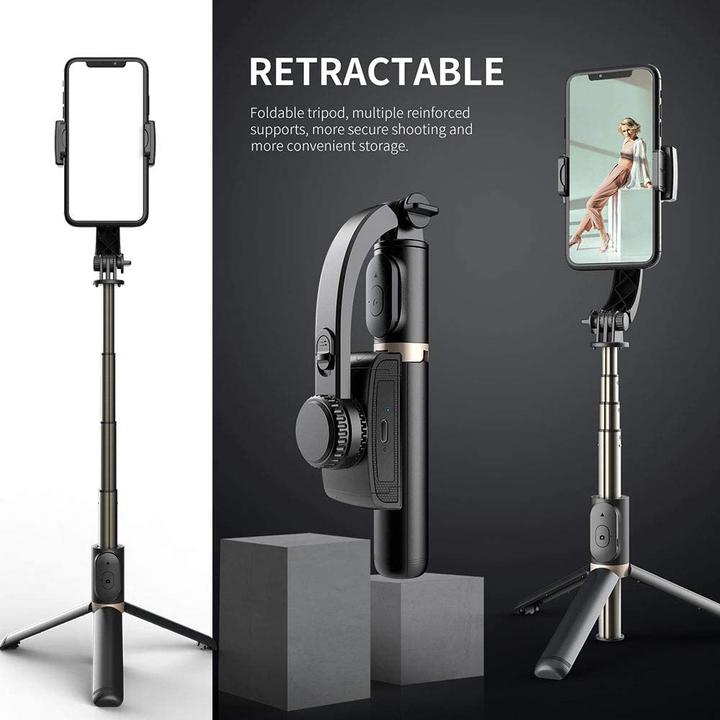 Image du produit PhoneLook Selfie Stick Tripod 3 en 1 L08, stabilisation Gimbal, trépied avec télécommande