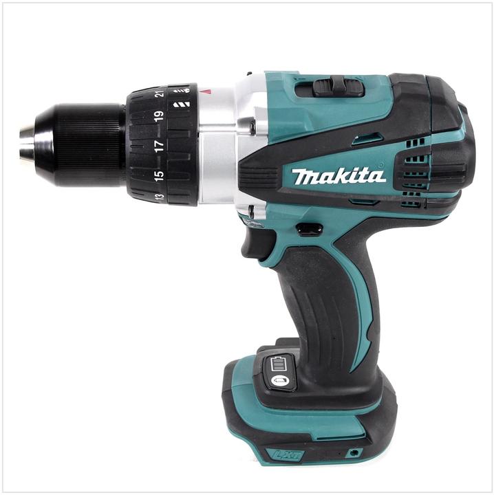 Produktbild Makita DDF 458 Y1J-D 18V Akku Bohrschrauber 91 Nm im Makpac mit 1x BL1815N 1,5 Ah Akku und DC18RC La (Akkubetrieb)
