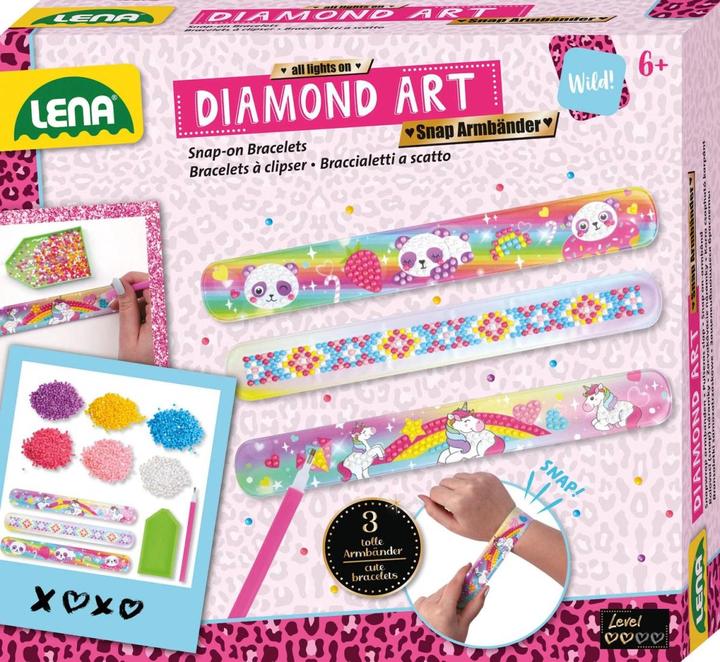Actual product image Lena Diamond Art Snap Bracelets, FS