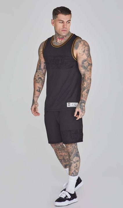 Actual product image Siksilk Top Basketball Vest in Black (L)