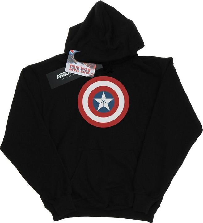 Immagine prodotto Captain America Civil War Shield Felpa con Cappuccio Ragazzi (140, 146)