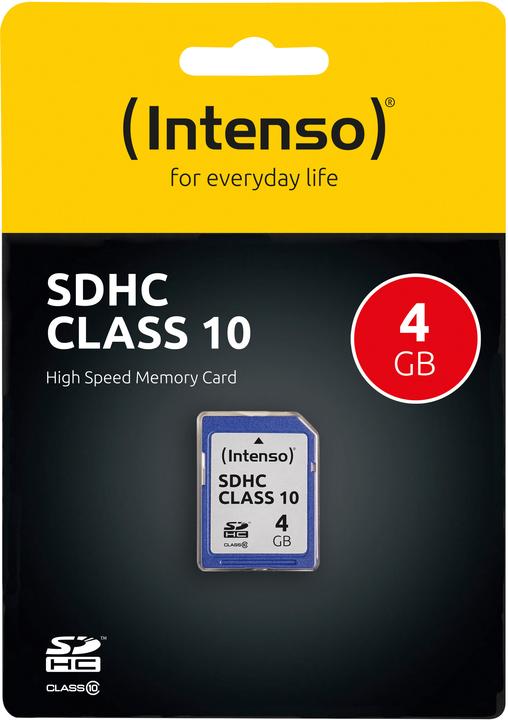 Produktbild Intenso SDHC Card 4GB Class 10 (4 GB, SDHC, U1)