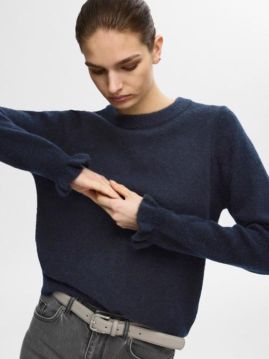 Actual product image Selected Femme Ruched sleeve knitted jumper (S)