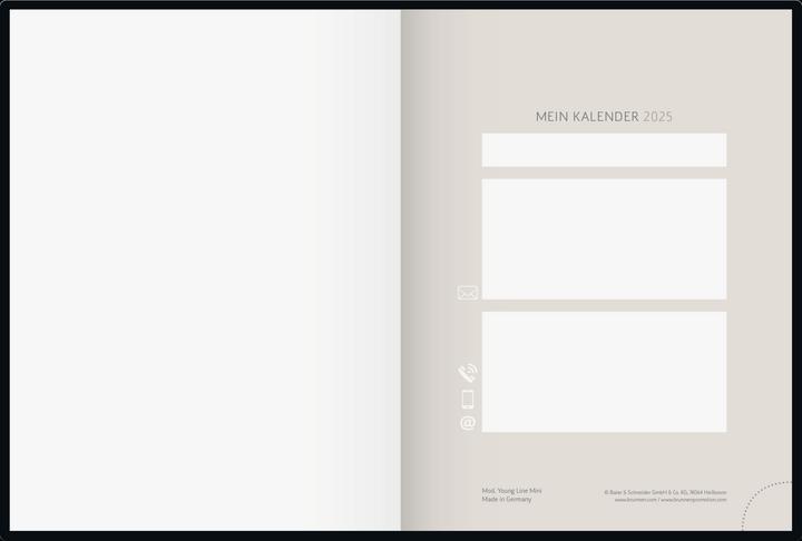 Actual product image Ridoide Pocket agenda Design Line 2025 360302525 1W/2S Night DE 12x16cm (A6, German)