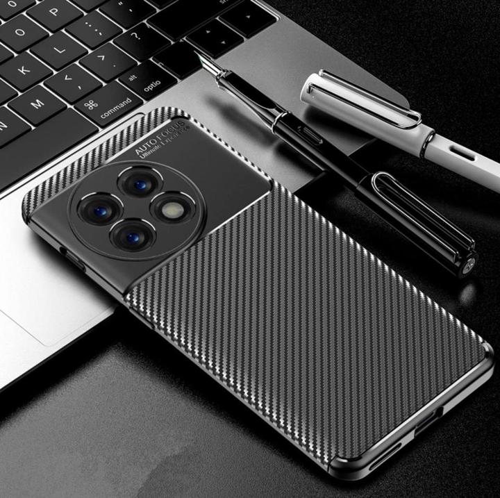 Actual product image Screenguard OnePlus 11 Cover Carbon Design TPU Case (OnePlus 11)