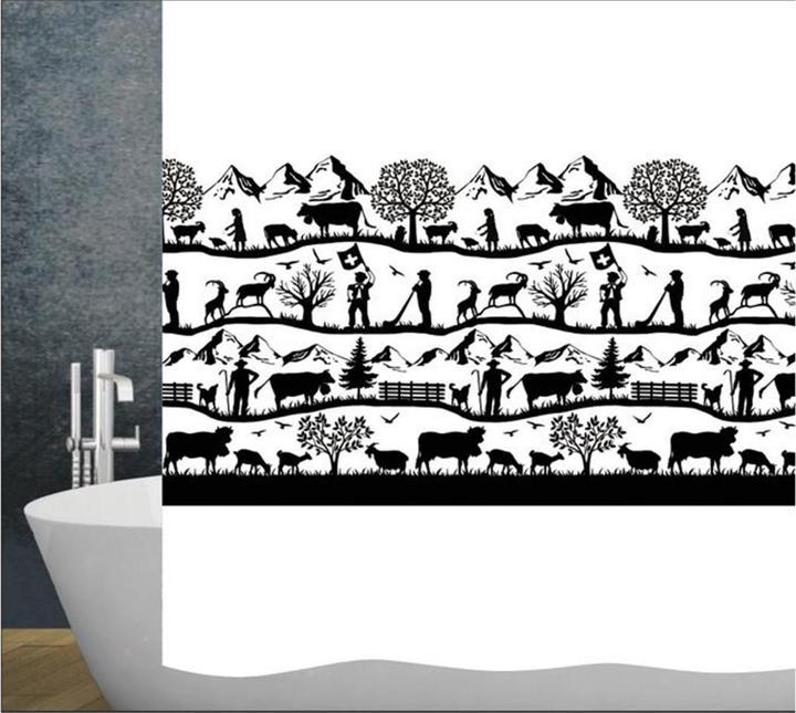 Immagine prodotto Diaqua Tenda da doccia tessile Swiss Dream (180 x 180 cm)