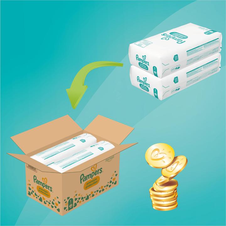 Image du produit Pampers Protection premium (Taille 1, Pack semi-mensuel, 96 pièce(s))