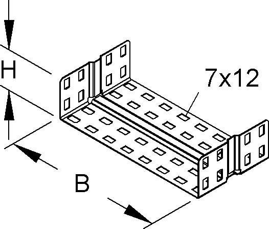 Actual product image Niedax Connector (Cable hole, 49.60 cm)