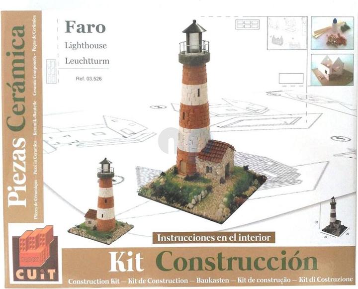 Produktbild Block Cuit. 3D Keramik-Modelbausatz -Leuchtturm (20 x 25 x 20 cm)