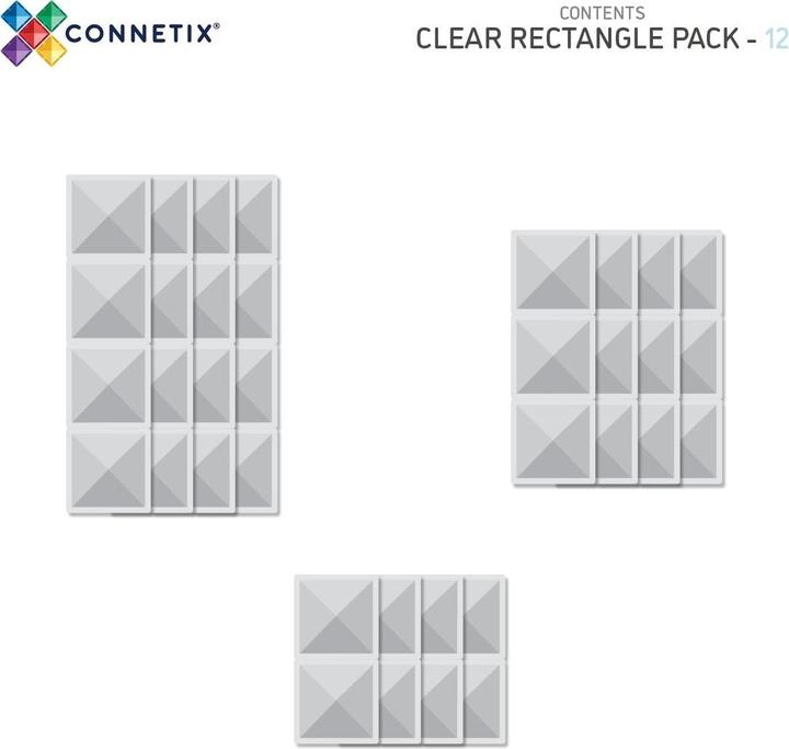 Produktbild Connetix Clear Rectangle Pack 12 pc