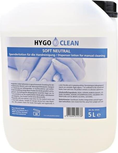 Hygoclean Handwaschseife "SOFT NEUTRAL", 5 Liter (Flüssigseife, 5000 ml)