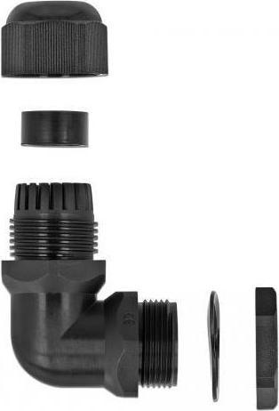 Produktbild Delock Kabelverschraubung 90° gewinkelt PG13,5 schwarz