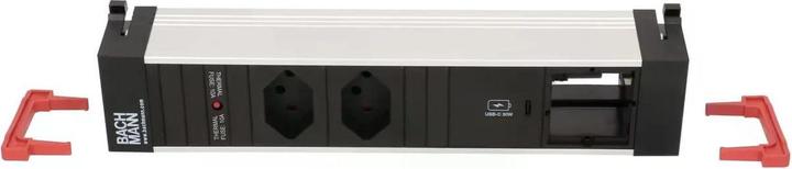 Produktbild Bachmann Einbausteckerleiste POWER FRAME 2x T13, 1x USB C, 1x Leer (2 x, Typ 13, 0.20 m)