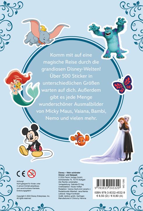 Actual product image Panini Disney: My most beautiful sticker and colouring fun