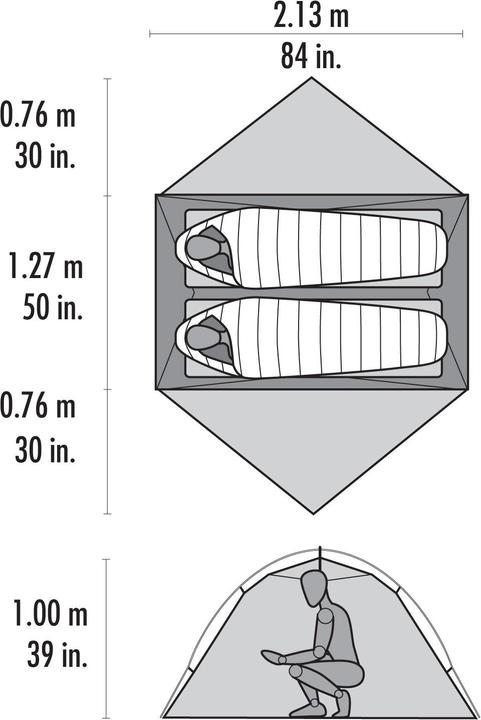 Actual product image Msr Hubba Hubba NX (Dome tent, 1.54 kg, 2 persons)