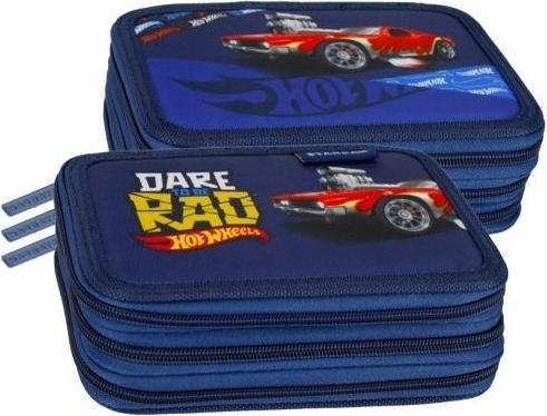 Actual product image Starpak pencil case Pencil case with accessories 3 zippers Hot Wheels 486071