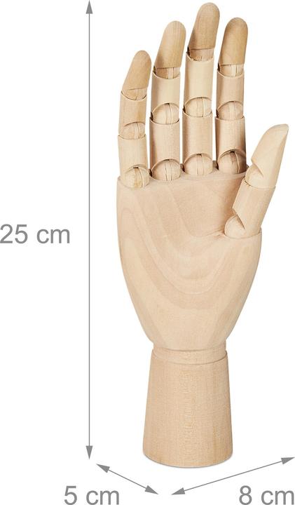 Actual product image Relaxdays Wooden hand