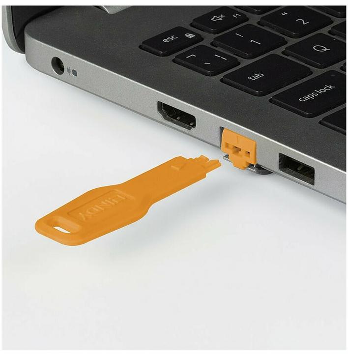 Produktbild Lindy Schlüssel für RJ45 Port Schloss Orange (47896)