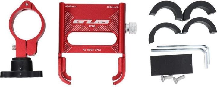 Actual product image OEM Bicycle accessory GUB bike holder for mobile phone P30 Aluminium red
